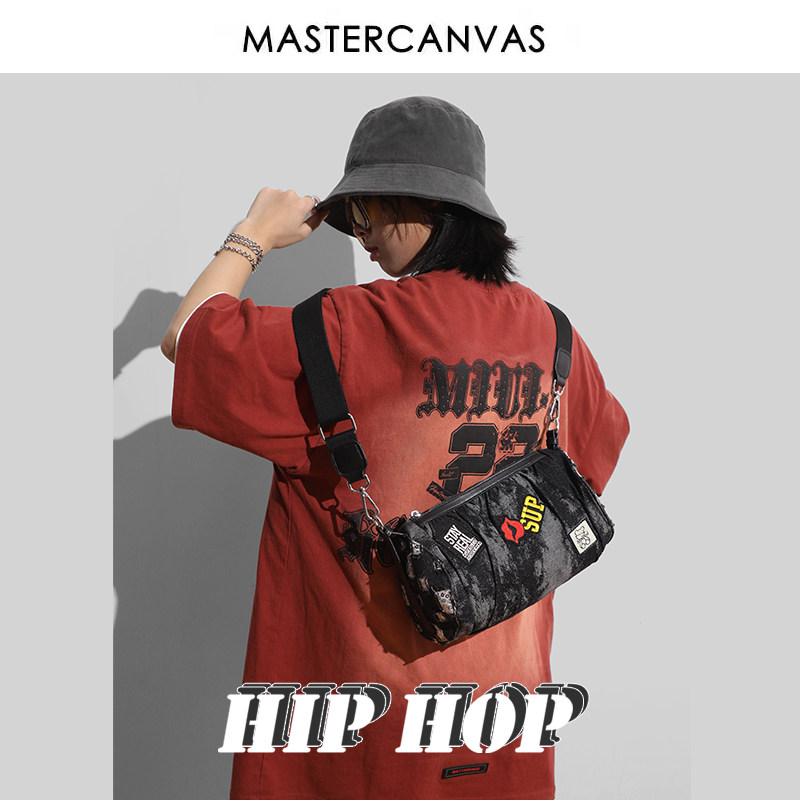 MASTERCANVAS/Canvas Master niche hợp thời trang thương hiệu hình trụ gối túi đeo vai túi đeo chéo túi chức năng ins mẫu túi đeo chéo nam túi đeo chéo nam