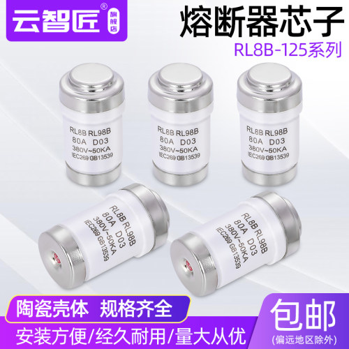 熔断器R026 RL98 RL8B 80A 100A125A380V D03螺旋陶瓷保险管 RO26