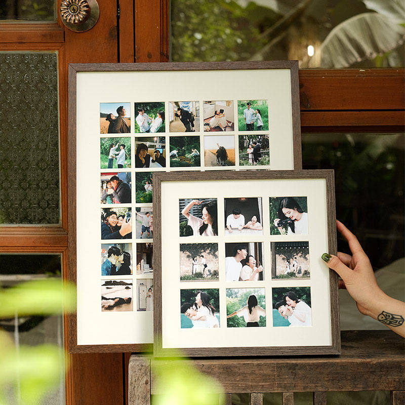 九宫格相框摆台洗照片定制diy拼图情侣拍立得打印纪念册挂墙木框,家居饰品,相框/画框,淘宝优惠券,粉丝福利购,淘宝优惠卷