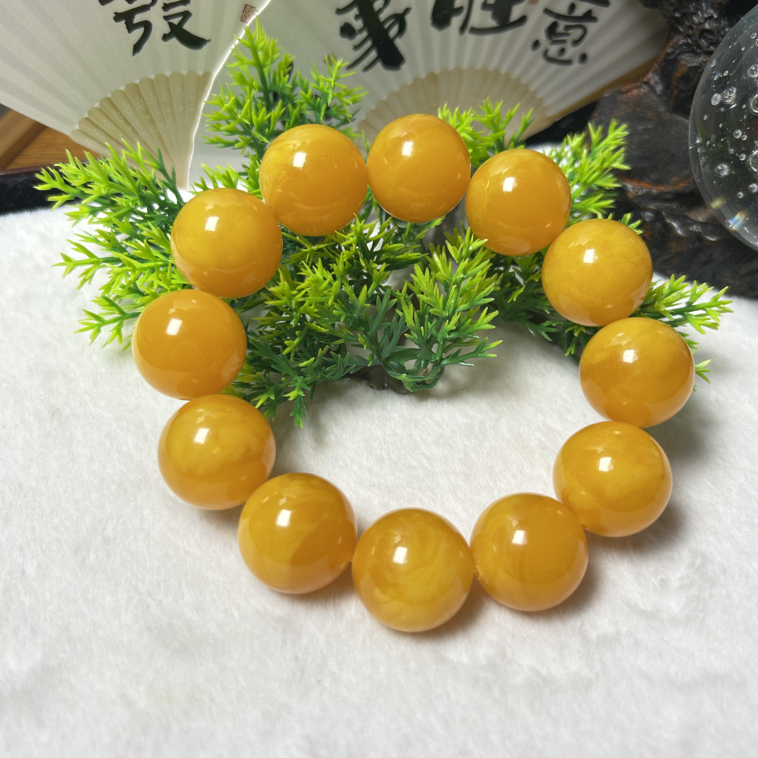 天然原矿新蜜圆珠手串卡20mm时尚百搭款