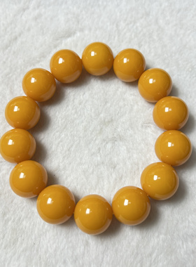 天然原矿新蜜帝王黄卡16mm单圈手串时尚百搭款