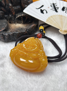 天然原矿新蜜佛公素绳款吊坠毛衣链时尚百搭款