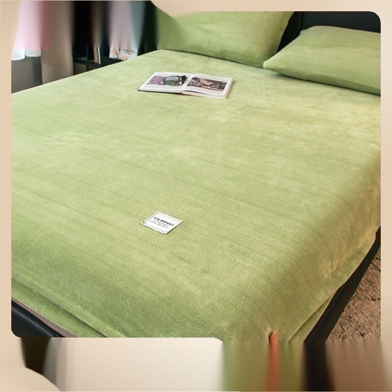 牛奶绒床笠单件全包固定防滑床罩床套珊瑚法莱绒防尘套床垫保护罩,床上用品,床罩,淘宝优惠券,粉丝福利购,淘宝优惠卷