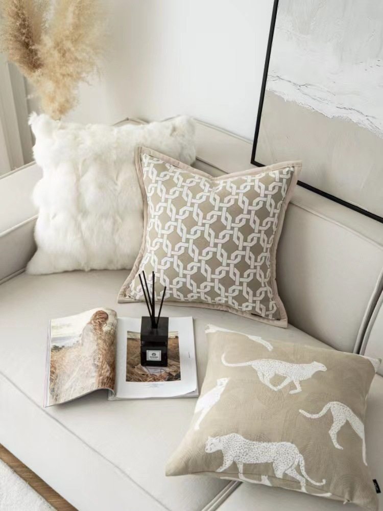 1PKN燕麦色轻奢酒店样板间现代简约沙发客厅抱枕腰枕床头靠垫,居家布艺,靠垫/抱枕,淘宝优惠券,粉丝福利购,淘宝优惠卷