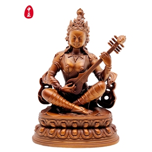 妙音天女10公分中正造像红铜材质支持定制工艺品桌面摆件