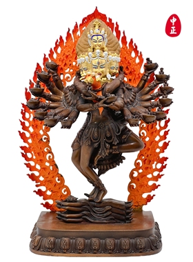 中正造像喜金刚铜摆件