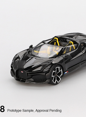 MINI GT 1:64 布加迪Bugatti W16 Mistral 黑色合金汽车模型#1058