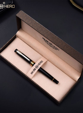 HERO英雄钢笔755精致铱金钢笔墨水笔硬笔书法练字钢笔明尖送礼刻字定制企业logo公司商务礼品笔官方旗舰正品