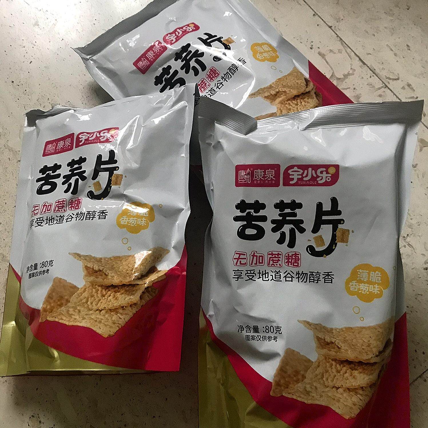 苦荞片酥锅巴80g/袋咸味荞麦脆片薯片粗粮无蔗糖中老年健康零食品