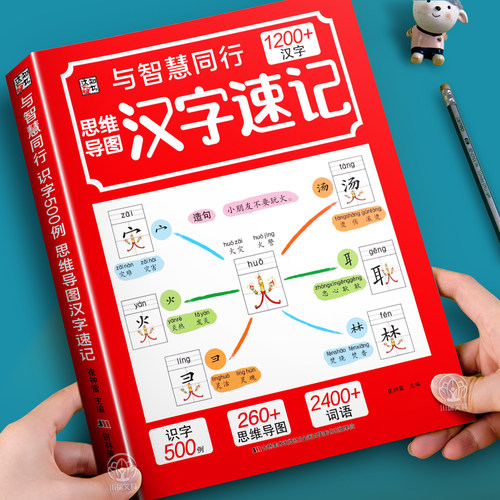 思维导图汉字速记1200字认字识字