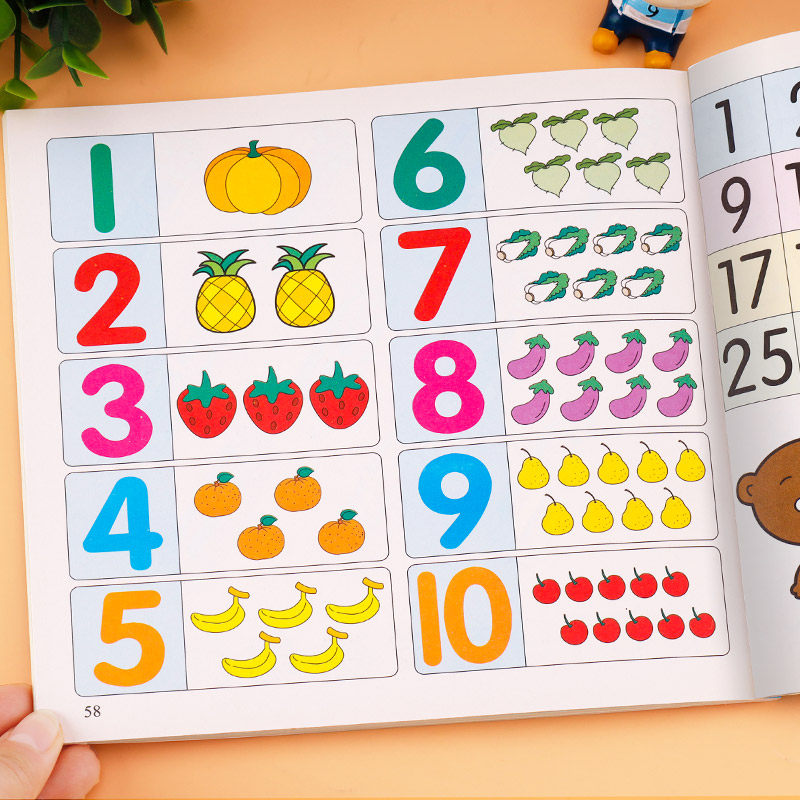 宝宝认识数字123启蒙认知早教书儿童认数书小班中班大班认识数字绘本看图识字识物书适合幼儿园宝宝看的数学启蒙教材婴幼儿认知书