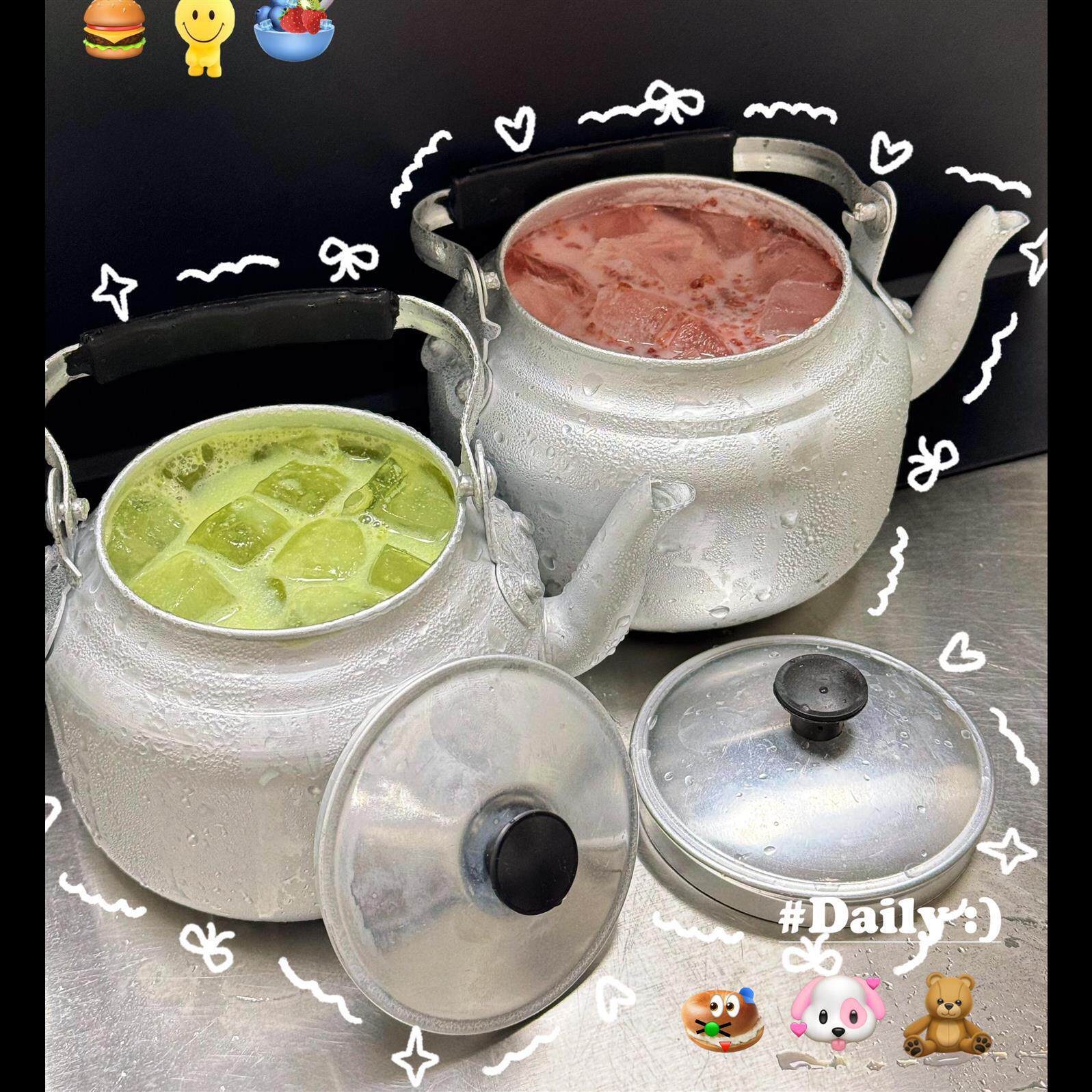 网红爆款水吊子奶茶壶铝制水壶奶茶喝一壶甜品店打卡创意饮品容器