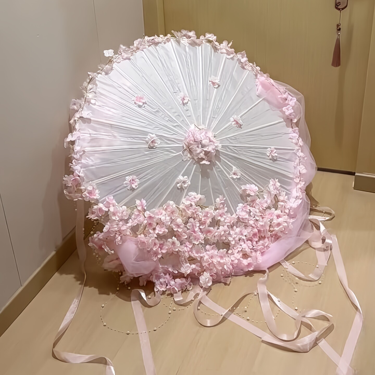 古风樱花流苏伞DIY材料包汉服