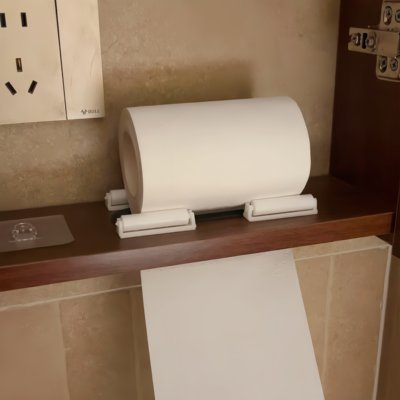 卫生间纸巾盒滚轮转杆顺滑防卡纸