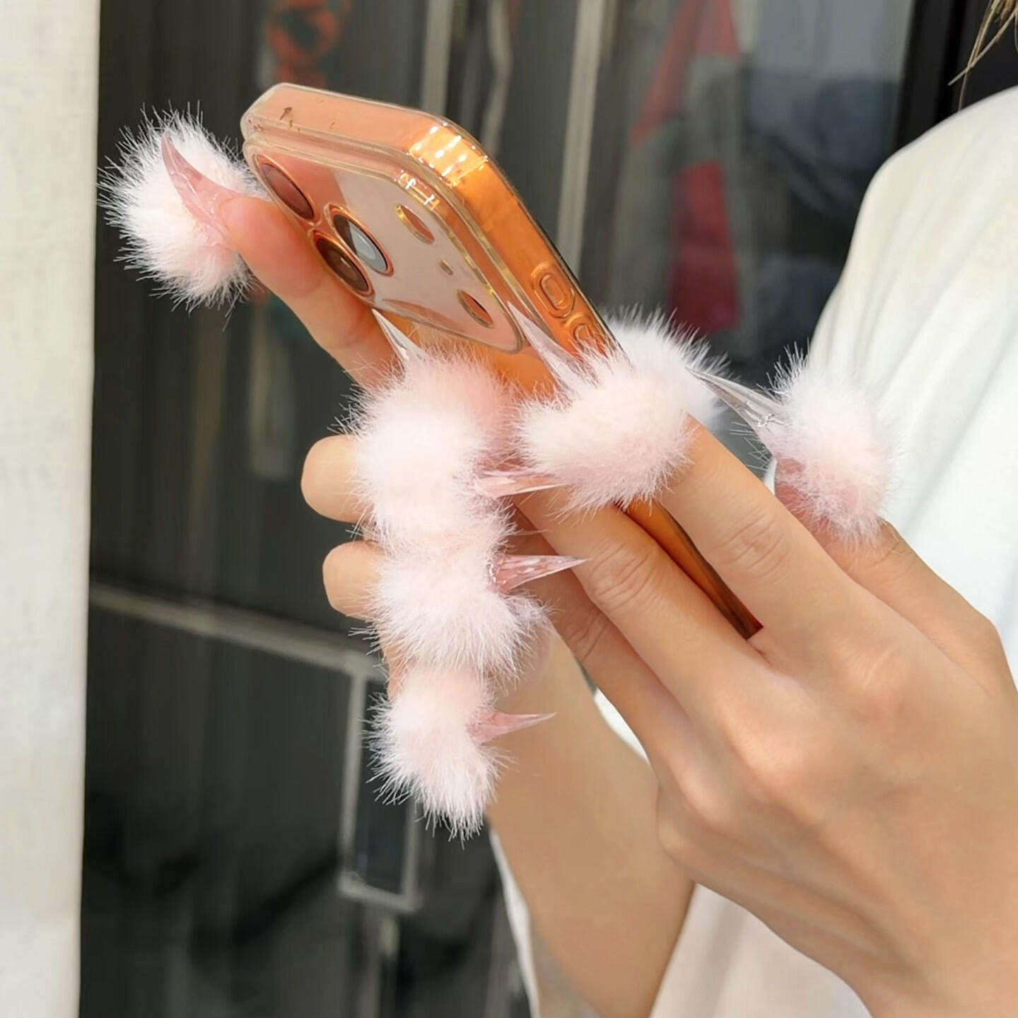 美甲工具包毛绒猫爪穿戴甲chao