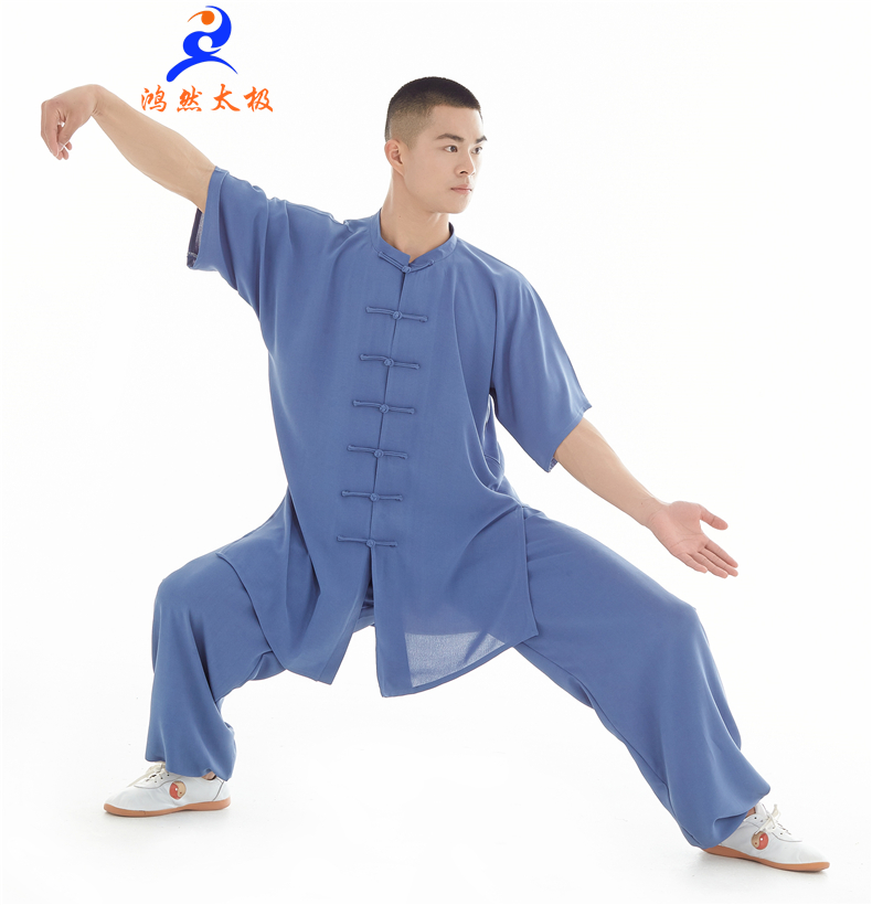 鸿然新款飘逸高弹透气垂顺太极服