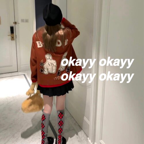 molly几何jk少女格纹针织袜