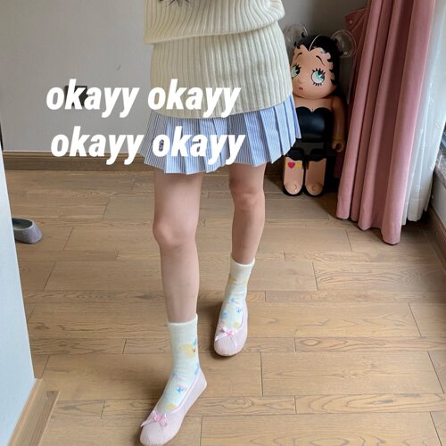 可爱少女熊女袜甜美秋冬软糯