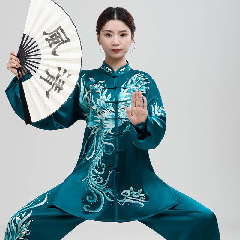 御尊武当2025新款太极服桑蚕丝飘逸真丝武术练功刺绣透气薄款宽松