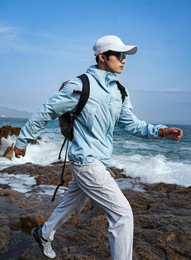 LDAB浅蓝色冲锋衣外套男女2025春夏新款户外出行三合一情侣登山服