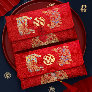 红包结婚专用一对大号万元父母改口费敬茶2025新款高档婚礼喜字包