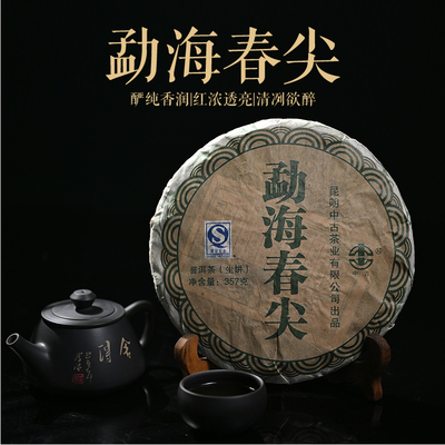 天丹茶业中古茶堂古树生茶普洱茶勐海春尖