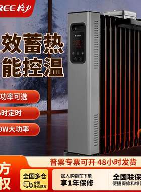 格.力电暖器家用电热油汀取暖器烘衣架暖气片安全速热NDY22-X6022