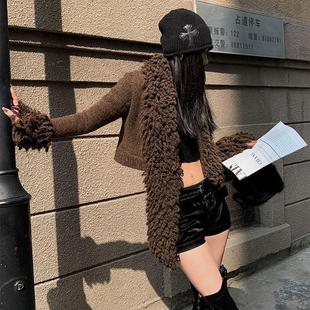 2025美拉德色系毛衣高级感轻熟风小个子洋气针织开衫短外套女冬