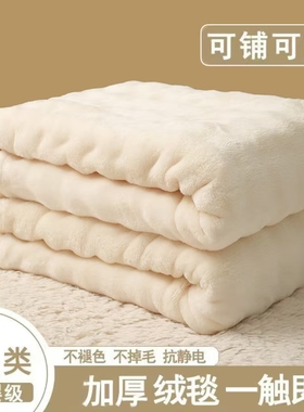 轻奢泡泡绒兔毛绒亲肤柔软加绒加厚保暖休闲毯宿舍沙发毯床上办公