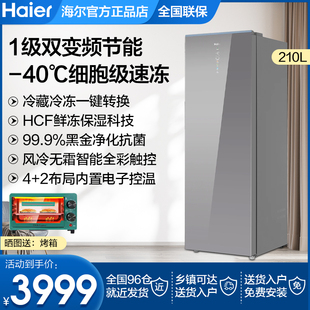 海尔立式 210WGHS1 冰柜210升290升335L家用小型冷柜冷藏冷冻柜BD