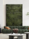 饰画原创客厅背景墙挂画 现代抽象画深绿色装 HYX.手绘油画 墨绿