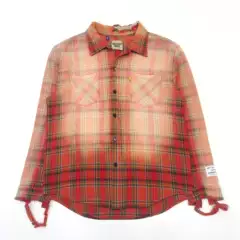 Vintage Washed Marley Flannel Red Plaid Shirt
