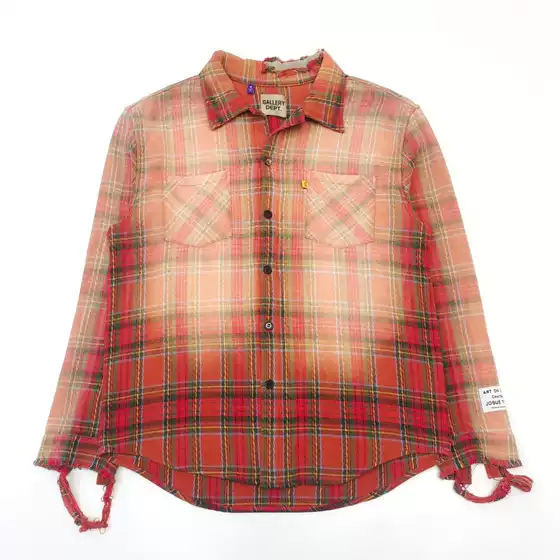 Vintage Washed Marley Flannel Red Plaid Shirt
