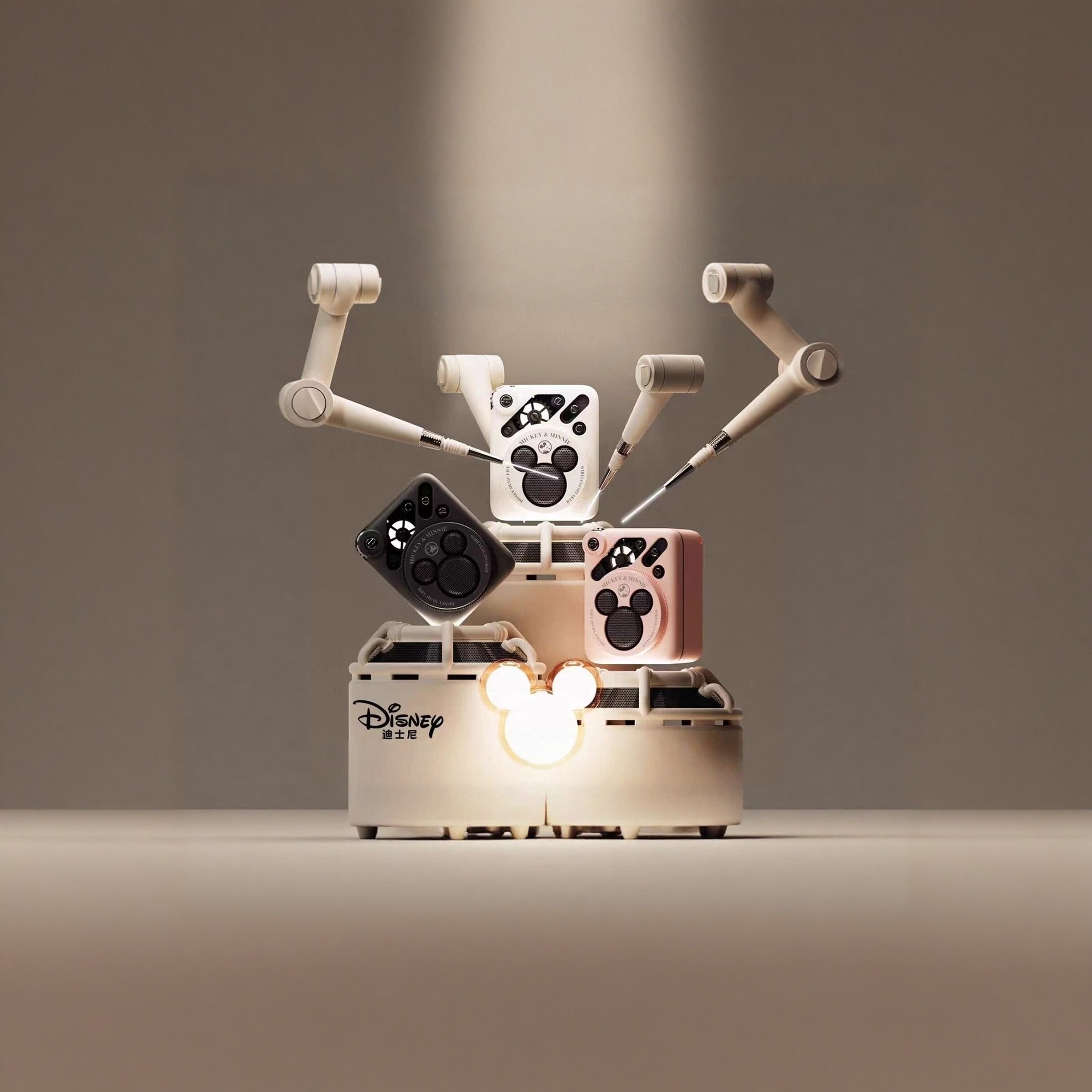 迪士尼新款蓝牙音响户外迷你小音响随身跑步女生播放器插卡低音炮