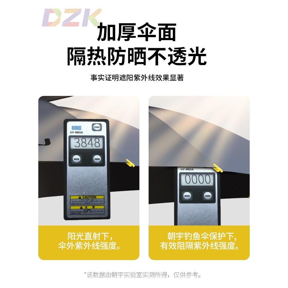 朝宇渔品拐杖钓鱼伞加厚黑胶手杖雨伞万向大钓伞防暴雨防晒遮阳y9