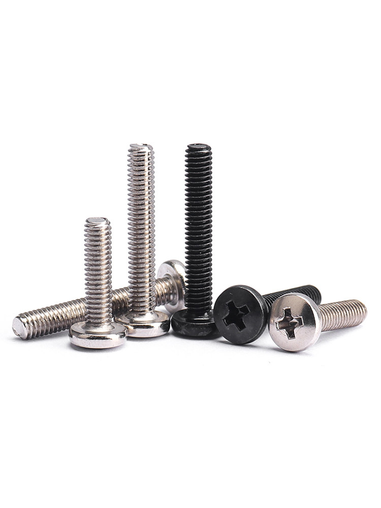 机丝牙bm碳钢大圆头螺丝钉十字大元头盘头机螺钉螺栓m2m2.5m3m4m5