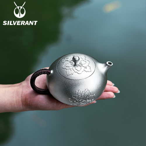 银蚁钛合金茶具一体成型茶壶