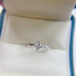 18K金30分钻石戒托经典四爪戒子空托定制铂金950戒指改款纯银镶嵌