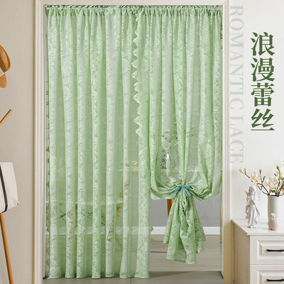 防蚊纱帘浪漫蕾丝透光不透人