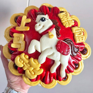 2026新年马年花样馒头元宝福袋礼盒大花糕手工花饽饽送礼山东特产