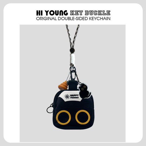 「小黑猫随身包」HiYOUNG随身袋零钱包便携学生便携百搭杂物收纳