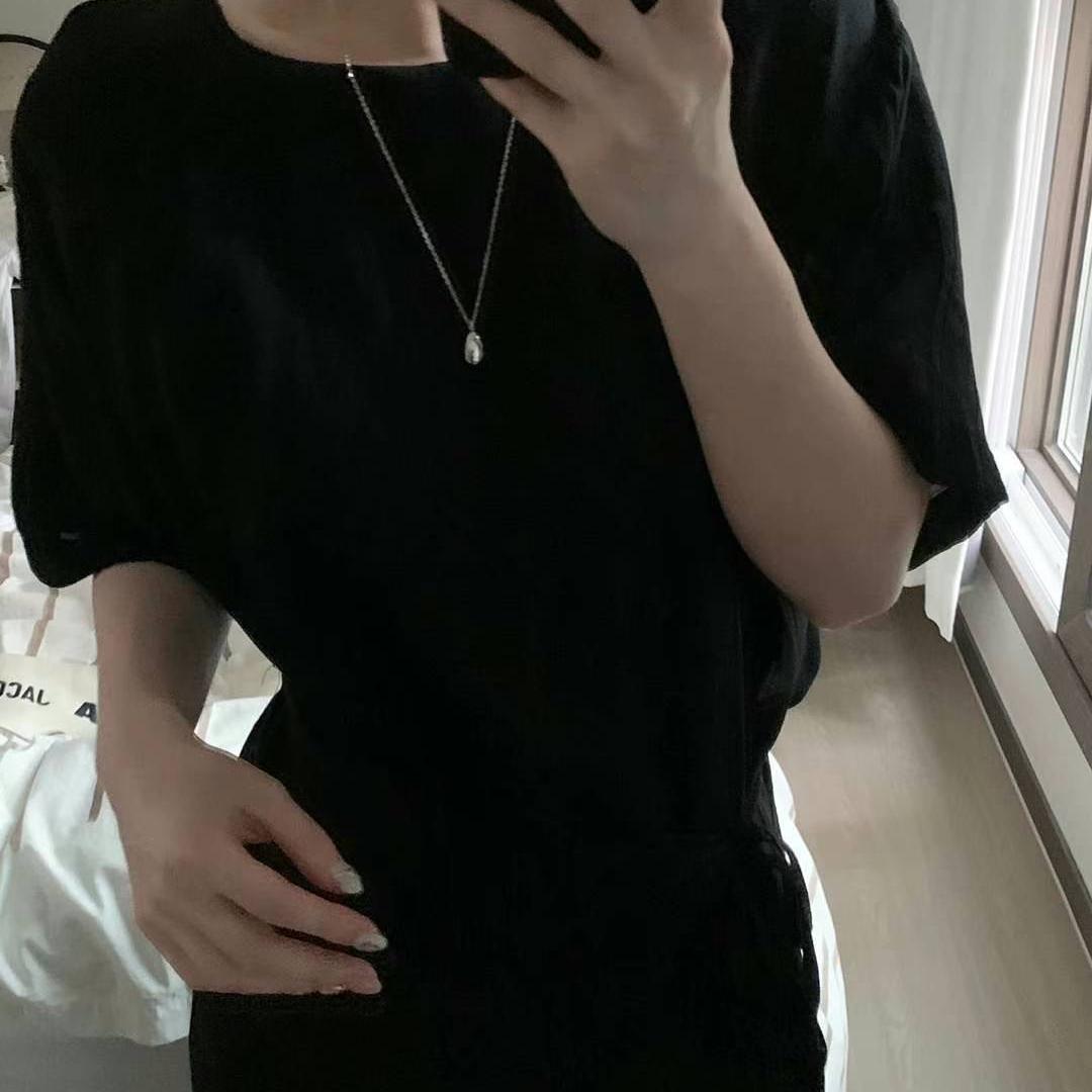 0611韩国东大门代购earlobe韩系豆豆长款项链极简百搭t恤链不规则