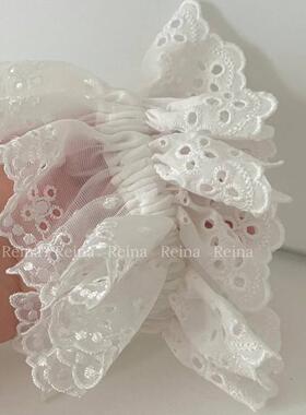 reina韩代 高版本白色蕾丝花边发圈 赵露思同款发饰大肠发绳皮筋