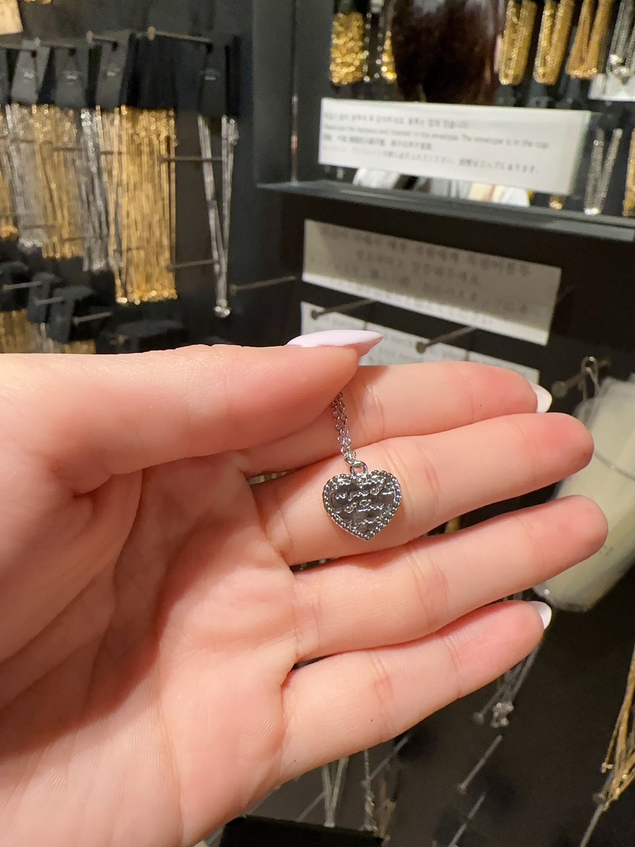 0831韩国东大门代购nyunyu项链小号爱心吊坠延长链可调简约