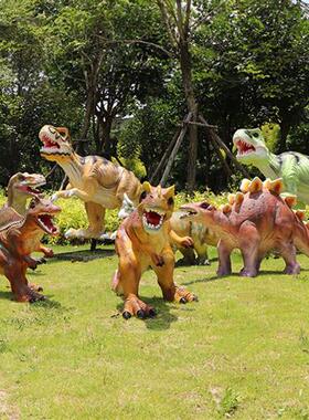 户外园林仿真大型发光动物模型恐龙雕塑玻璃钢摆件商场游乐园装饰