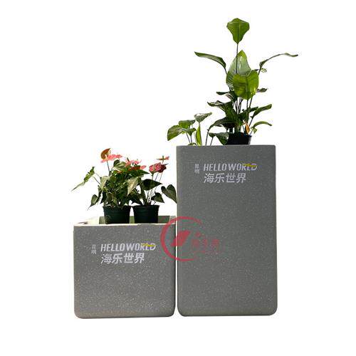 玻璃钢花箱商场花盆售楼部组合花钵户外落地大型花池可移动种植盆