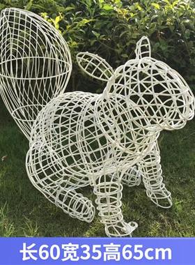 不锈钢镂空小鸟松鼠蜗牛雕塑仿真动物园林售楼部草坪发光装饰摆件