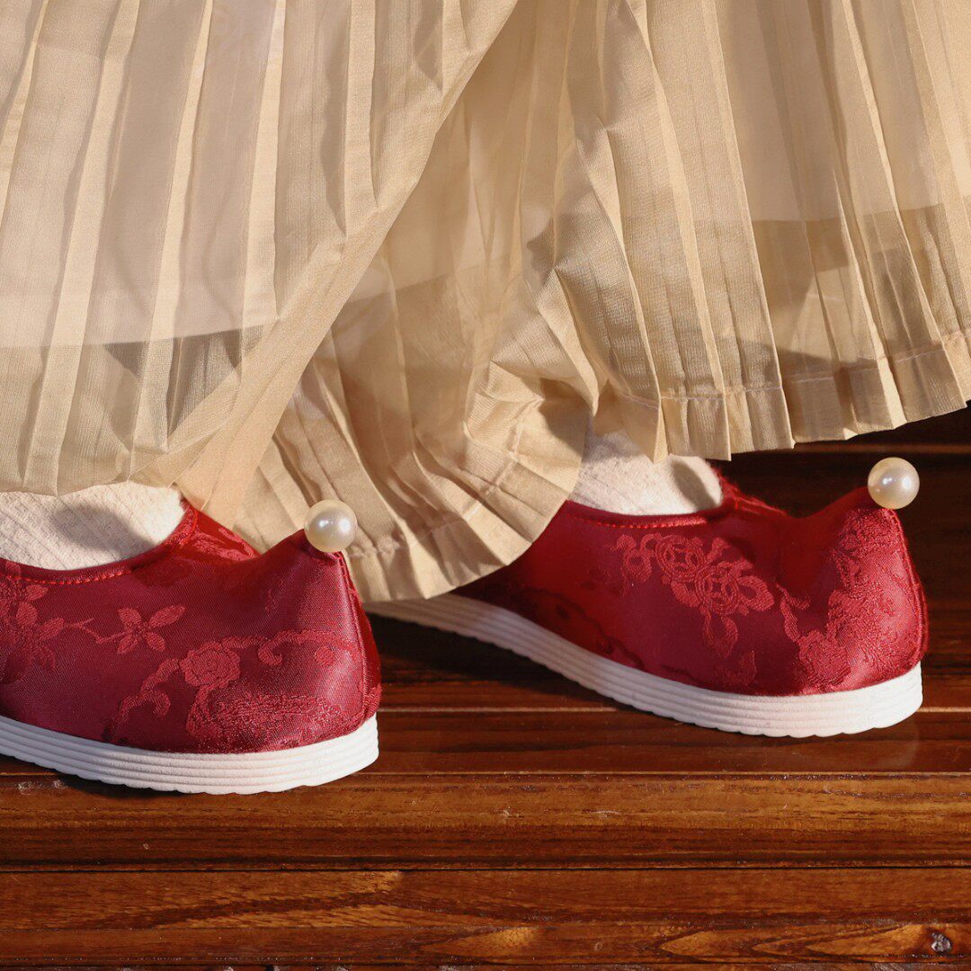 拾澜记新品【慕颜】原创汉服鞋古风鞋子翘头内增高弓鞋,女鞋,汉服鞋,淘宝优惠券,粉丝福利购,淘宝优惠卷