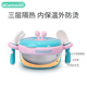 婴儿辅食碗宝宝注水保温碗儿童防摔烫吃饭不锈钢吸盘餐具套装
