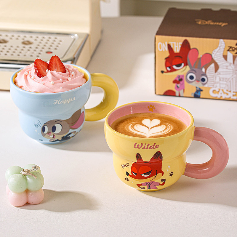 疯狂动物城2陶瓷杯子家用情侣水杯办公室喝水马克杯高颜值咖啡杯